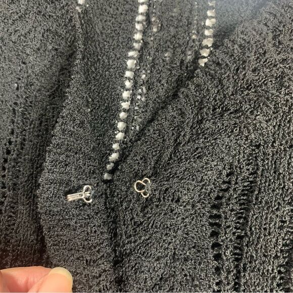 ASTR The Label Faux Wrap Front Pointelle V-Neck Open Knit Pullover Sweat… - Picture 7 of 10